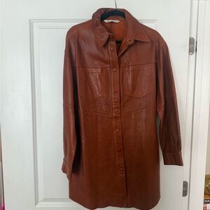 Zara Faux Leather Dress